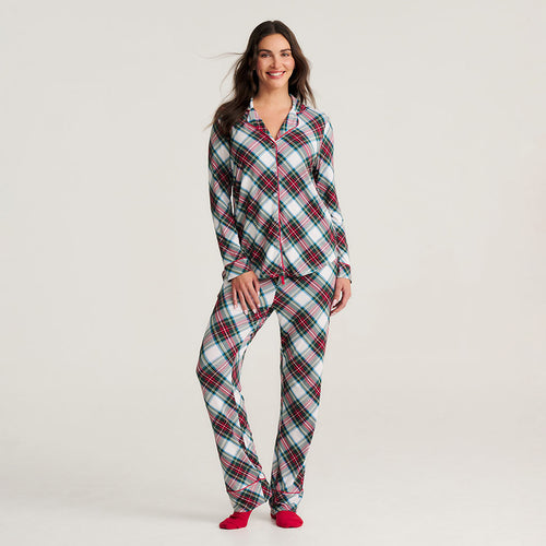Portia Plaid Women's Luxe Pajama Pant Set