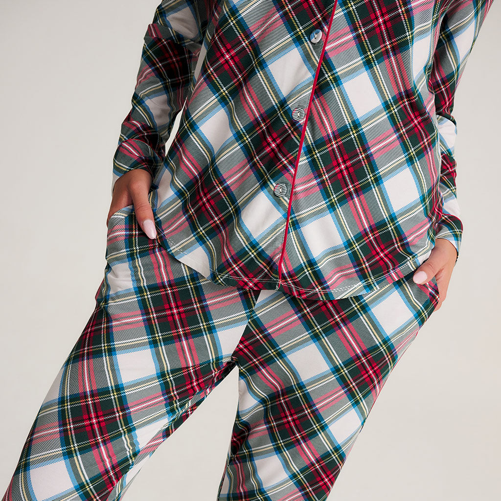 Portia Plaid Women's Luxe Pajama Pant Set
