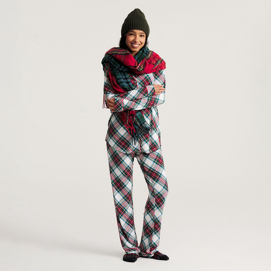 Portia Plaid Women's Luxe Pajama Pant Set