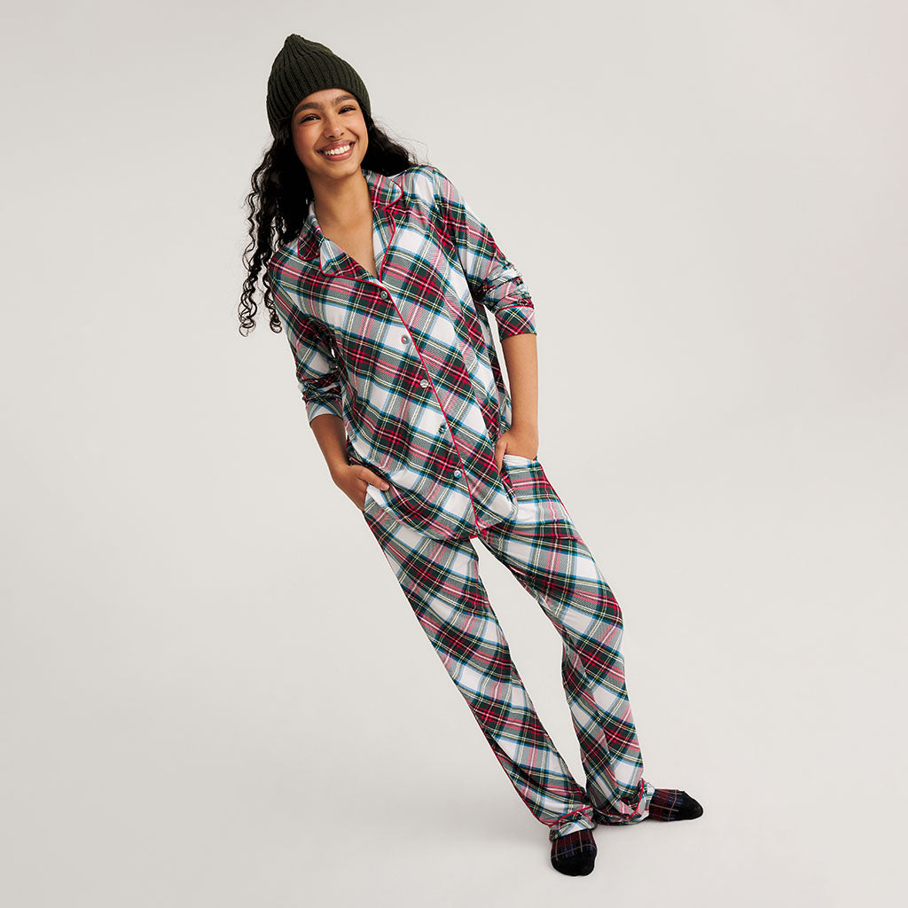 Portia Plaid Women's Luxe Pajama Pant Set