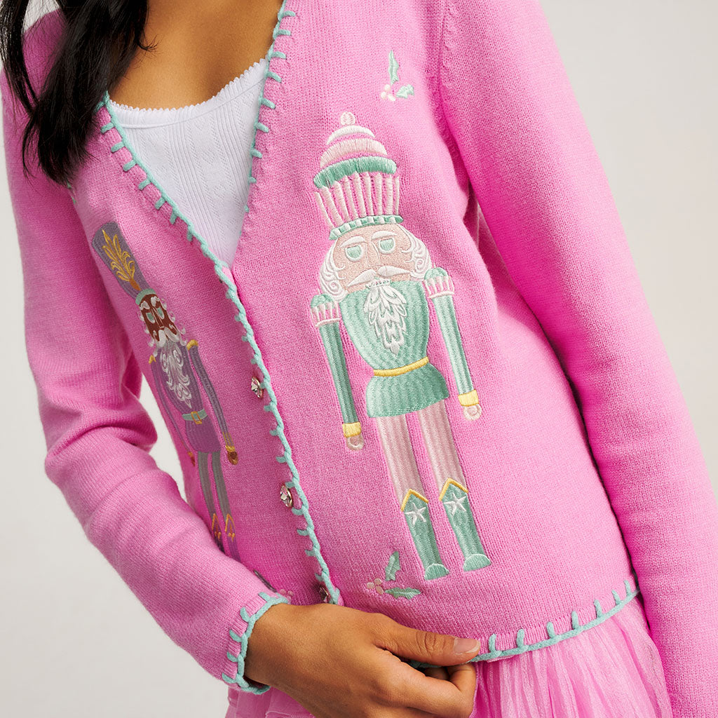 Sweet Nutcracker Women's Whipstitch Sweater Cardigan