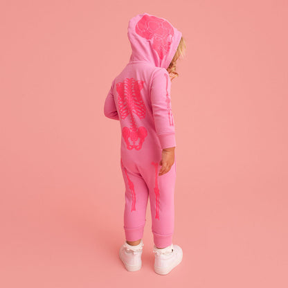 Posh Skelly Fleece Hooded Romper