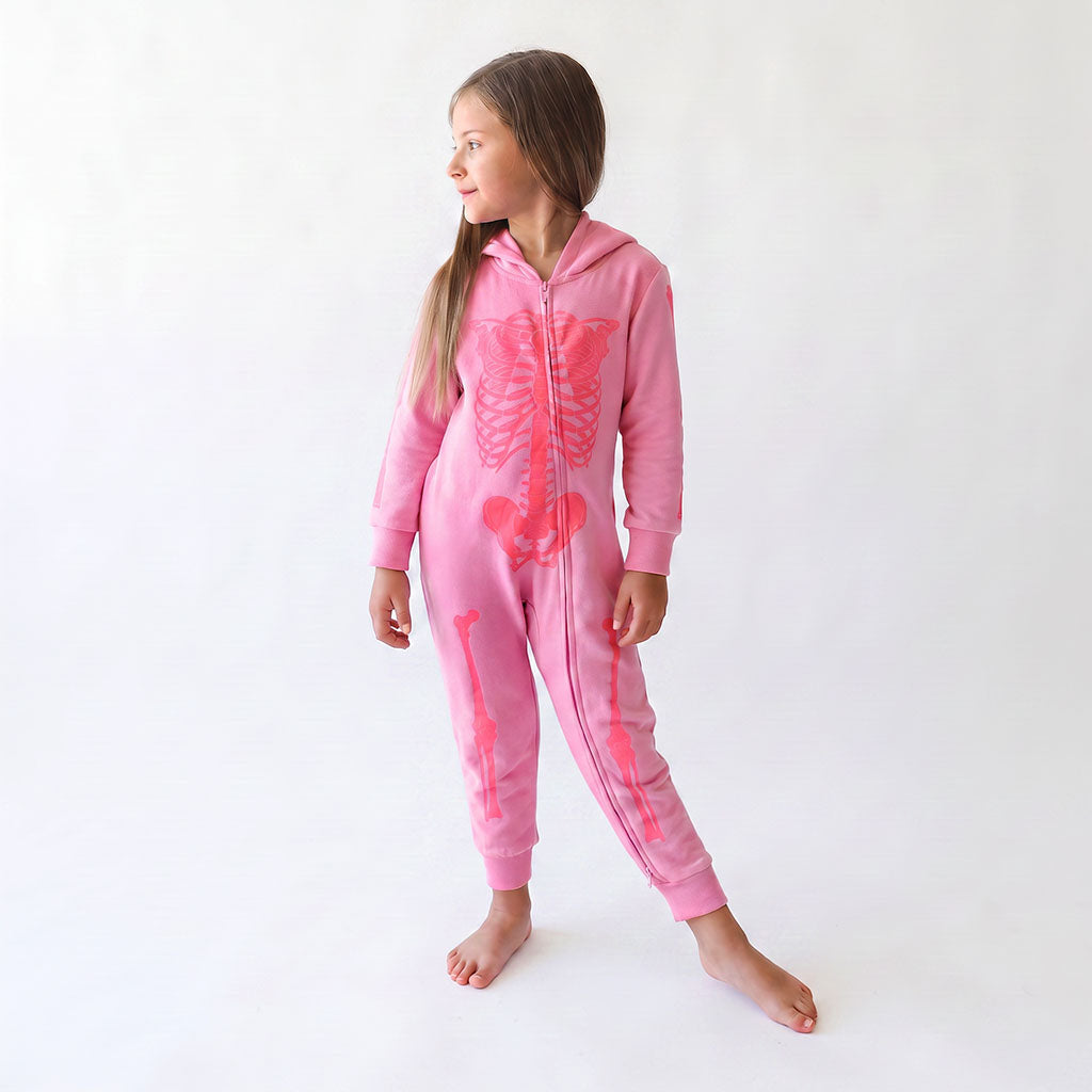 Posh Skelly Fleece Hooded Romper