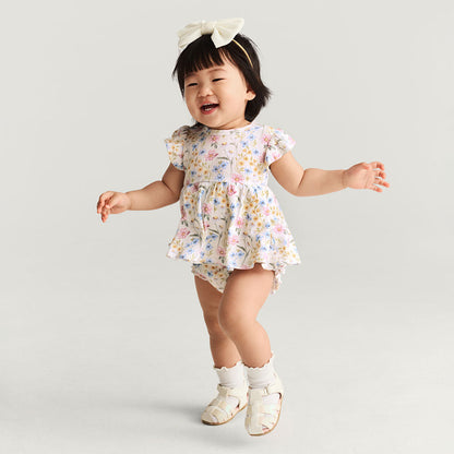 Hazel Pointelle Peplum Bummie Set