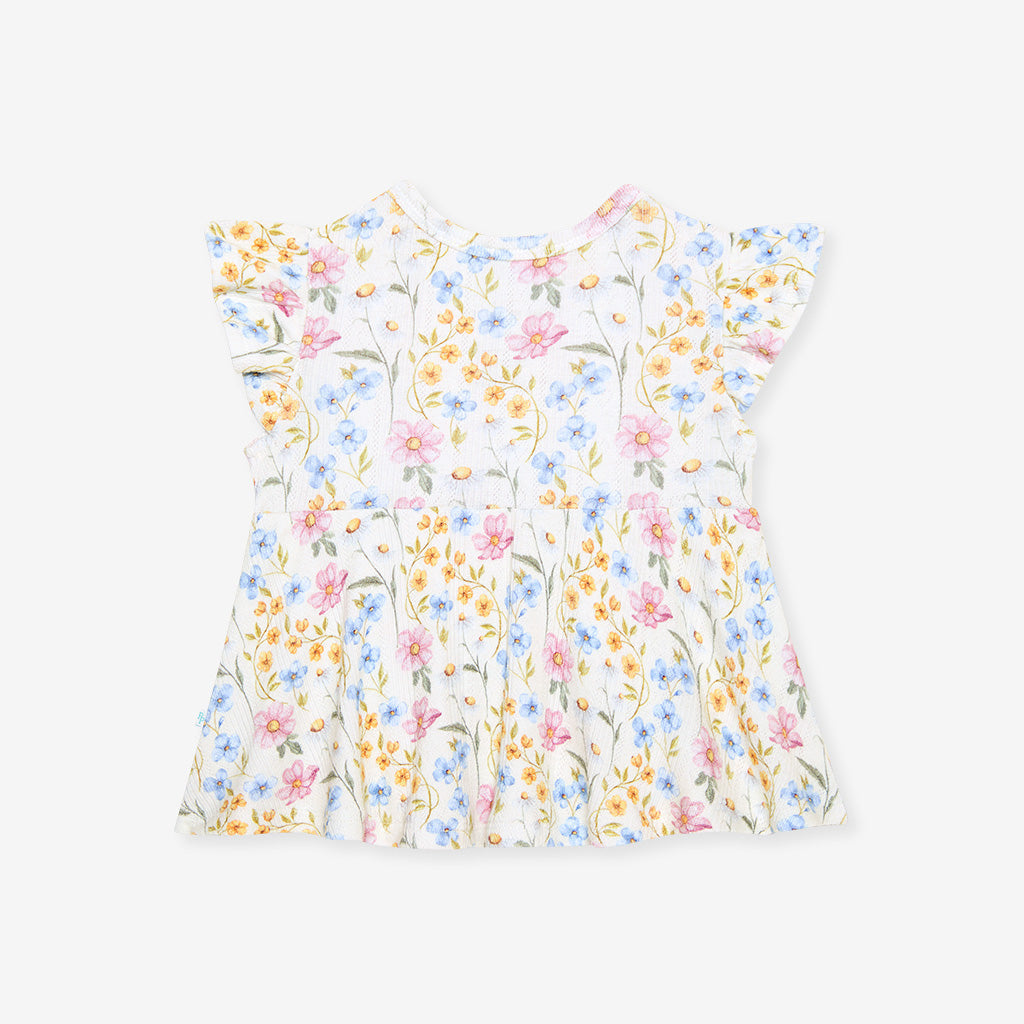 Hazel Pointelle Peplum Bummie Set