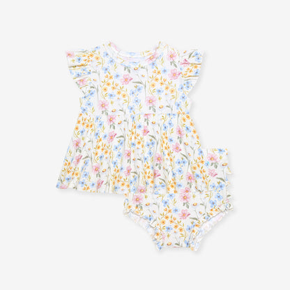 Hazel Pointelle Peplum Bummie Set