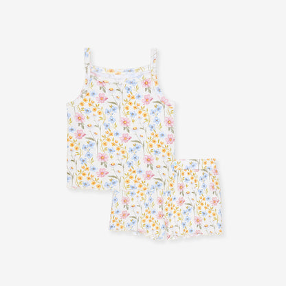 Hazel Pointelle Lettuce Edge Cami Short Set