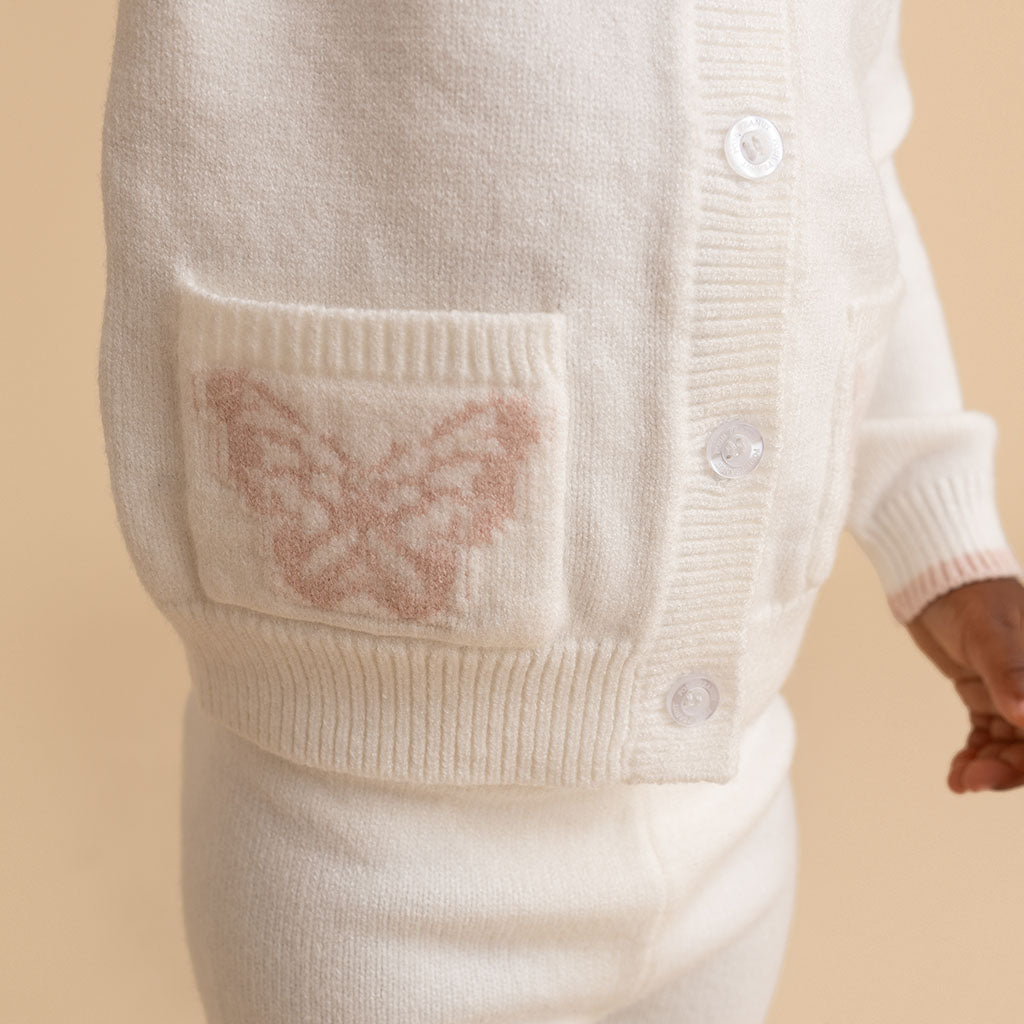 Ivory Butterfly Cardigan Legging Set