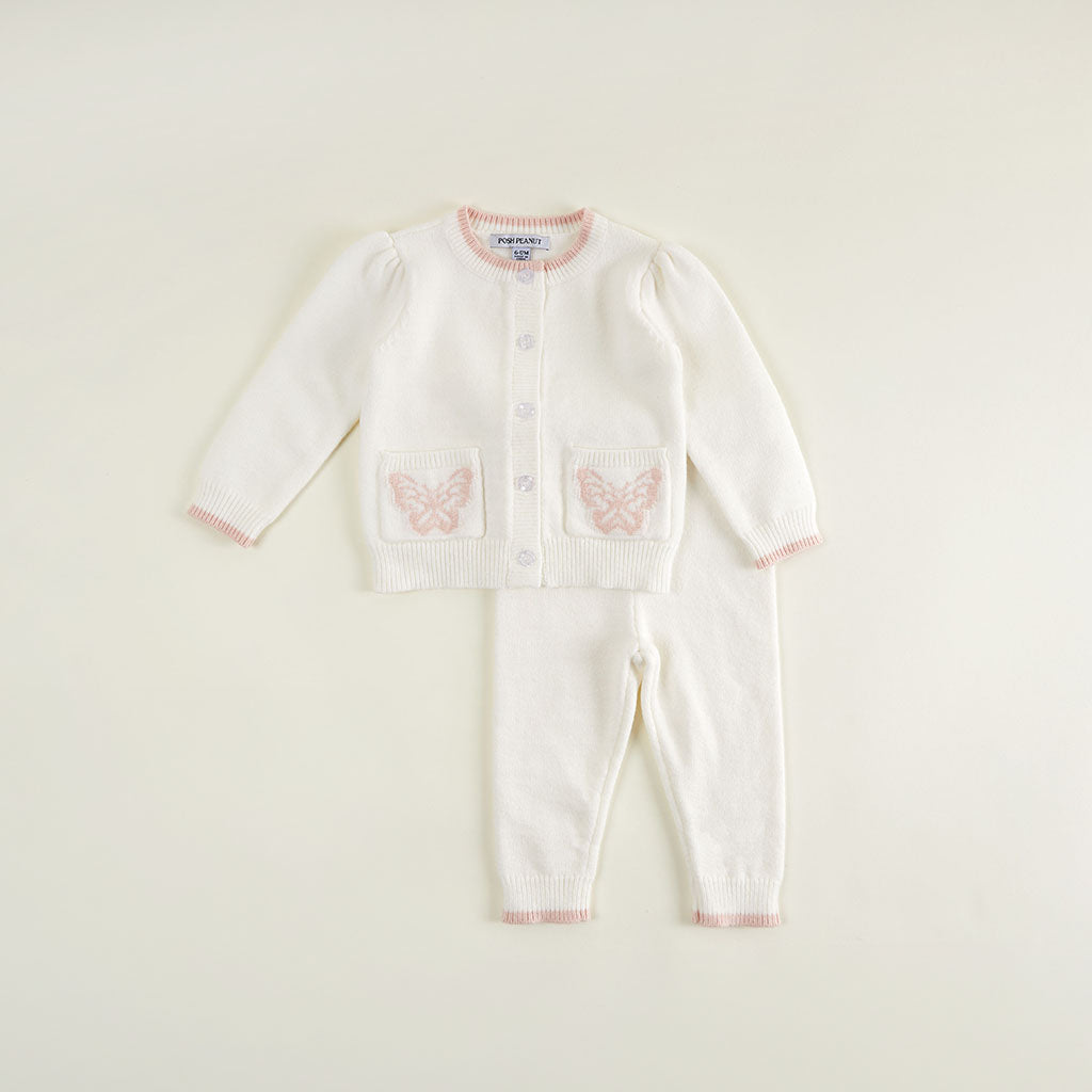 Ivory Butterfly Cardigan Legging Set