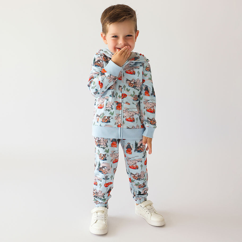 Disney Pixar Cars Rte 66 French Terry Hoodie Jogger Set
