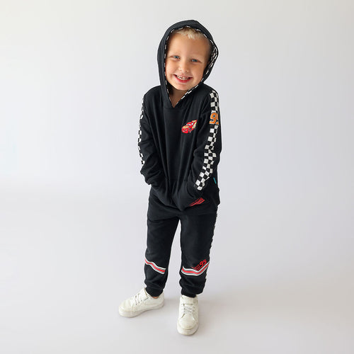 Disney Lightning McQueen 95 Fleece Racing Hoodie Jogger Set