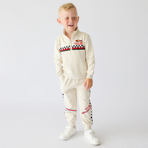 Disney I Am Speed Fleece Quarter Zip Sweatshirt Jogger Set