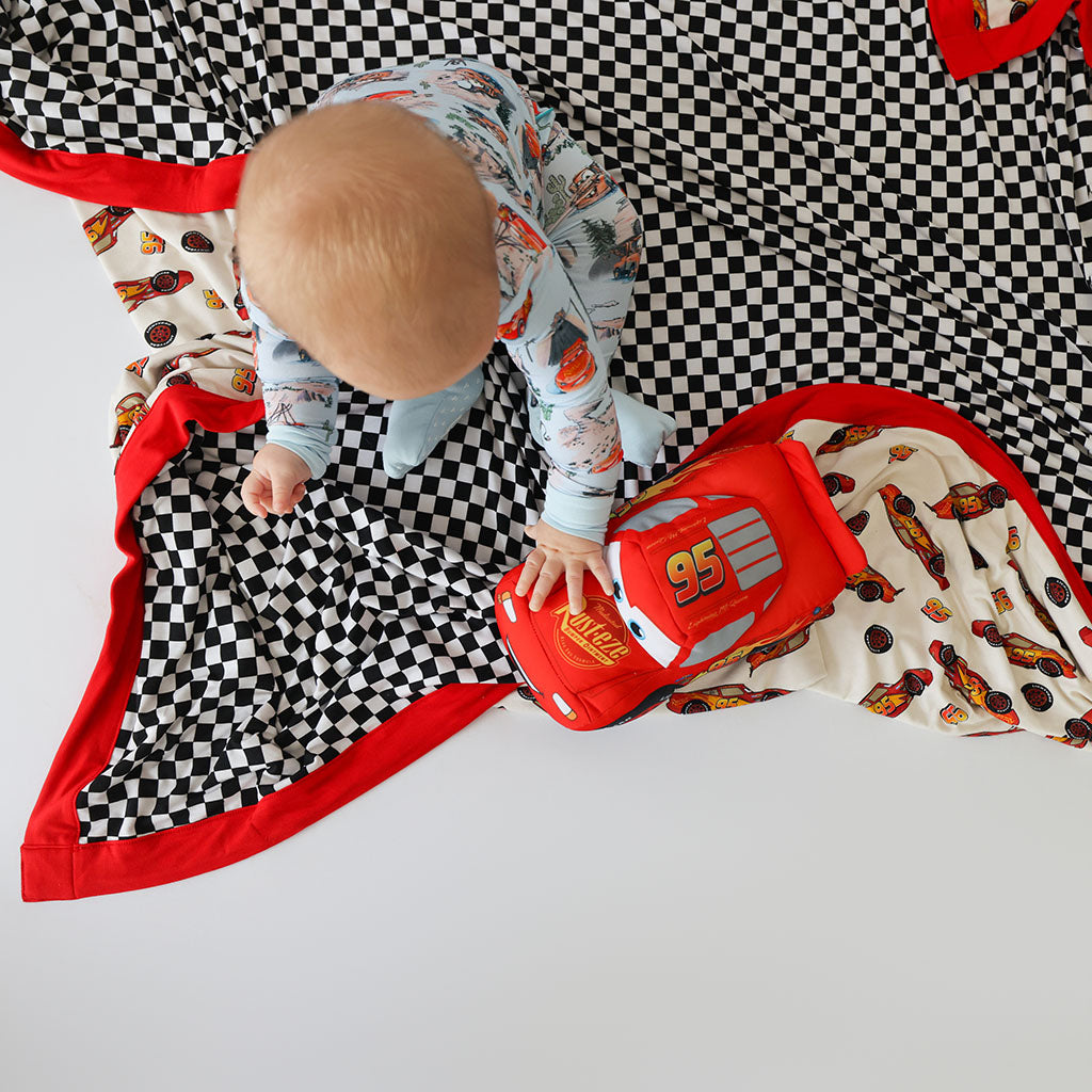 Disney Lightning McQueen Checker & Racing Checker Luxe Patoo® Blanket