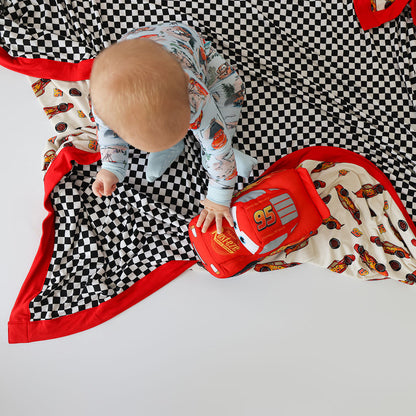 Disney Lightning McQueen Checker & Racing Checker Luxe Patoo® Blanket