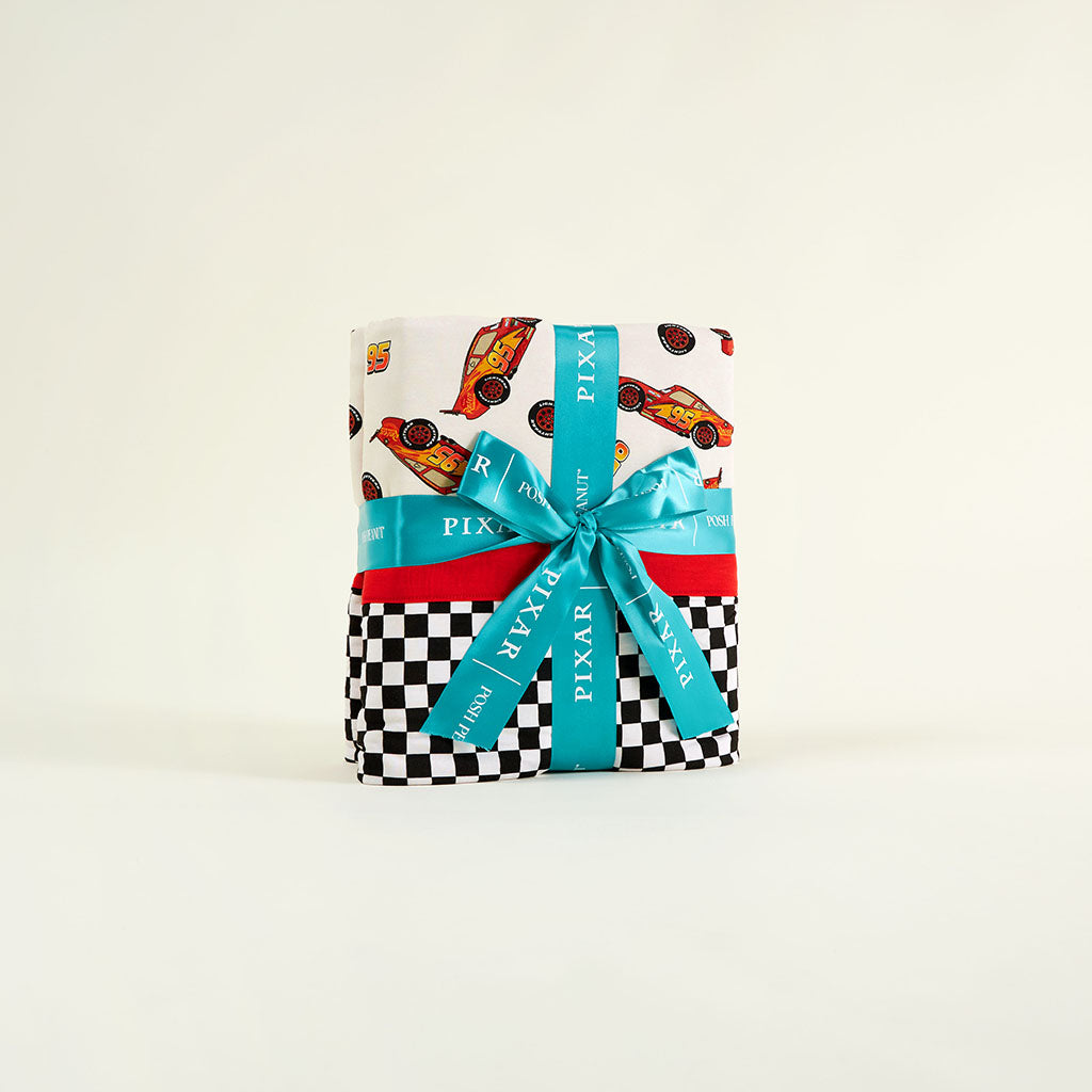 Disney Lightning McQueen Checker & Racing Checker Luxe Patoo® Blanket