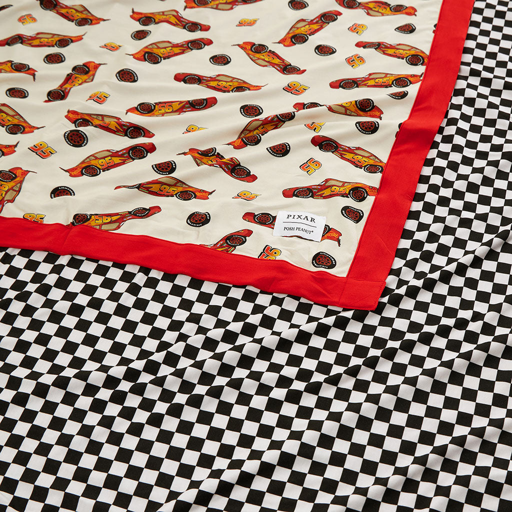 Disney Lightning McQueen Checker & Racing Checker Luxe Patoo® Blanket