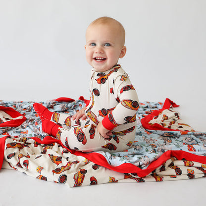 Disney Pixar Cars Rte 66 & Lightning McQueen Luxe Patoo® Blanket