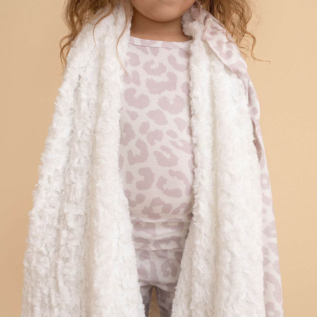 Laurel Leopard Minky Ruffled Luxe Patoo® Blanket