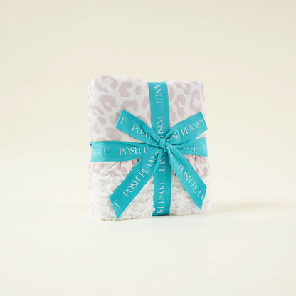Laurel Leopard Minky Ruffled Luxe Patoo® Blanket