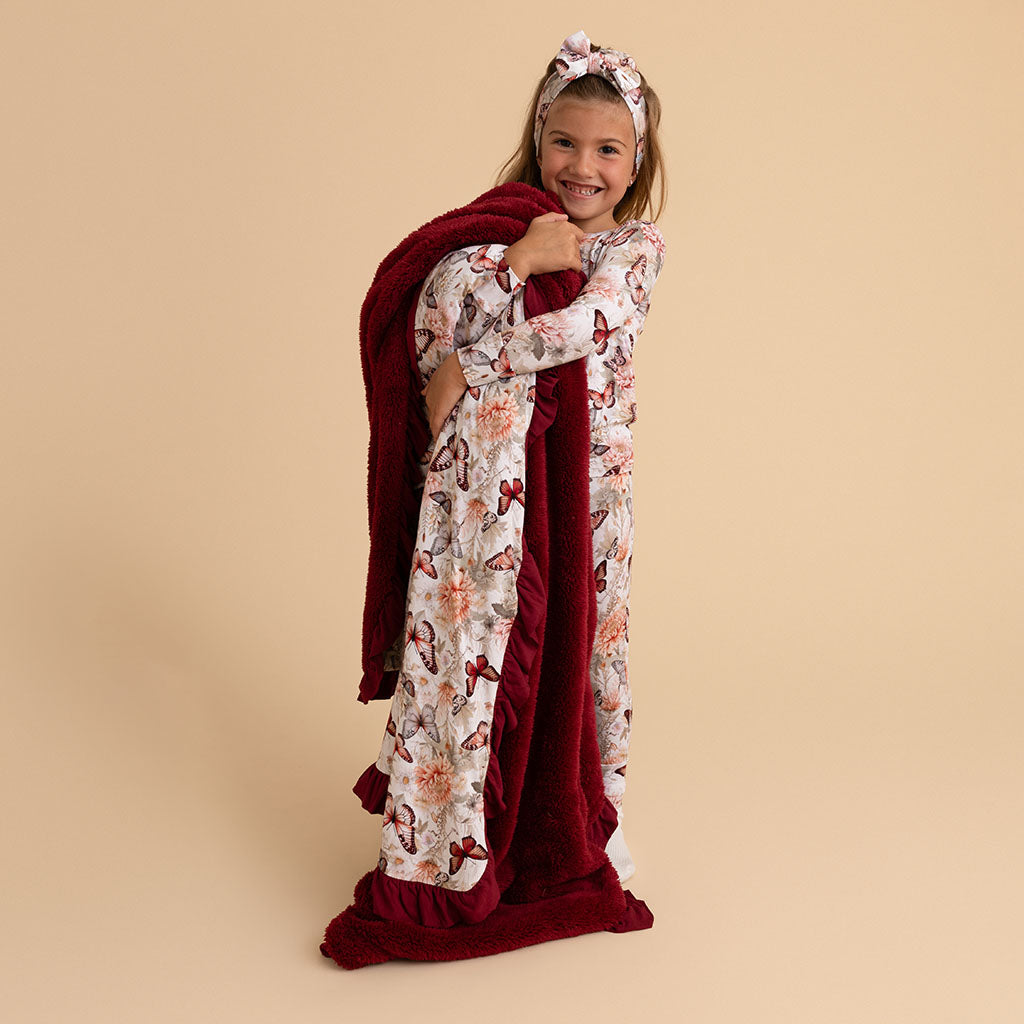 Leanne Ruffled Luxe Plush Patoo® Blanket