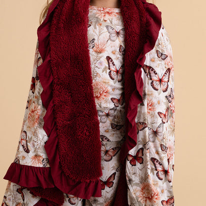 Leanne Ruffled Luxe Plush Patoo® Blanket