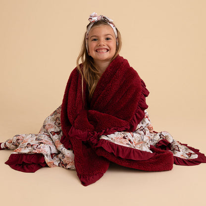 Leanne Ruffled Luxe Plush Patoo® Blanket