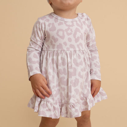 Laurel Leopard Ruffled Bodysuit Dress