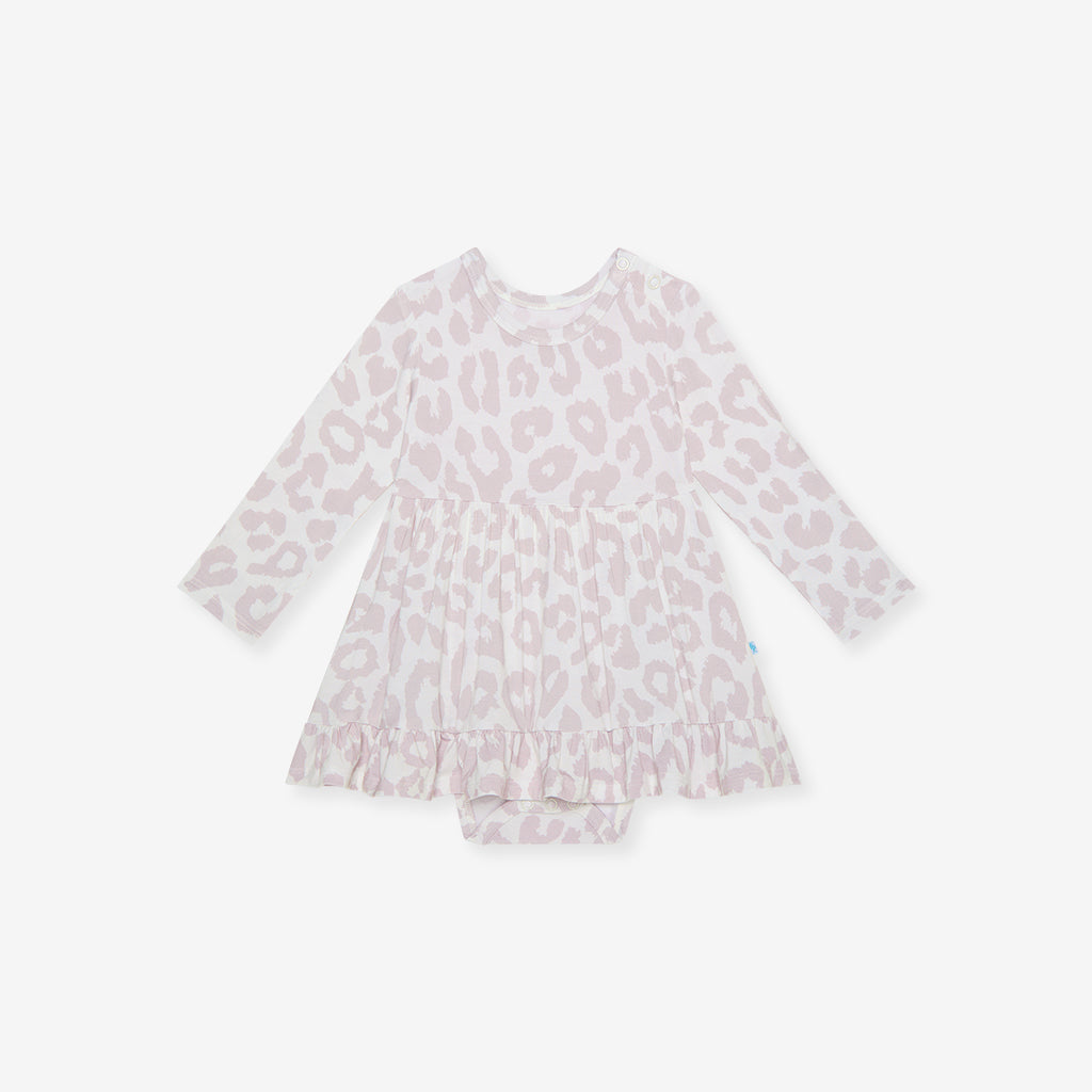 Laurel Leopard Ruffled Bodysuit Dress