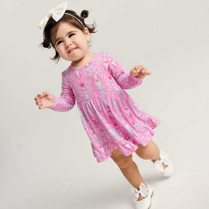 Nutcracker Suite Ruffled Bodysuit Dress
