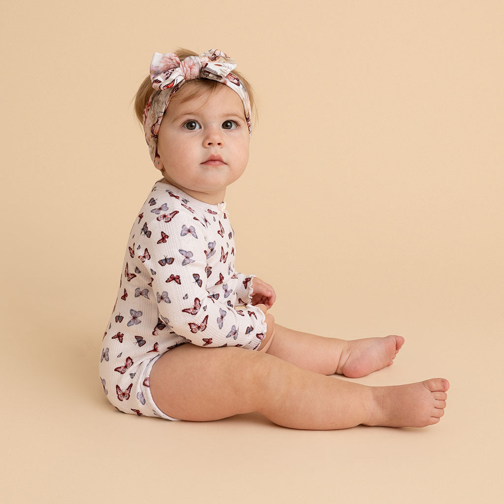 Joan Pointelle Lettuce Edge Bodysuit