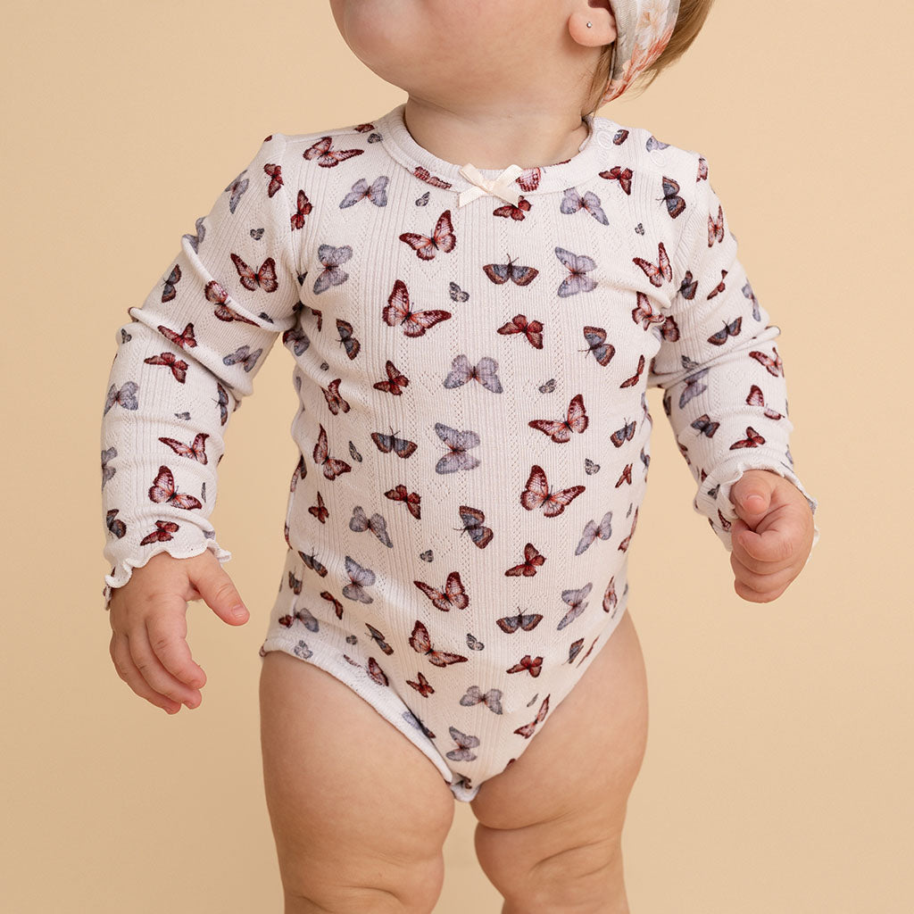 Joan Pointelle Lettuce Edge Bodysuit