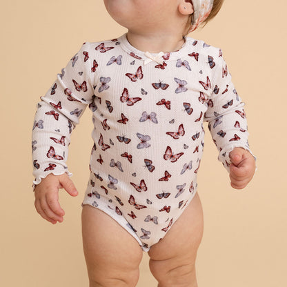 Joan Pointelle Lettuce Edge Bodysuit