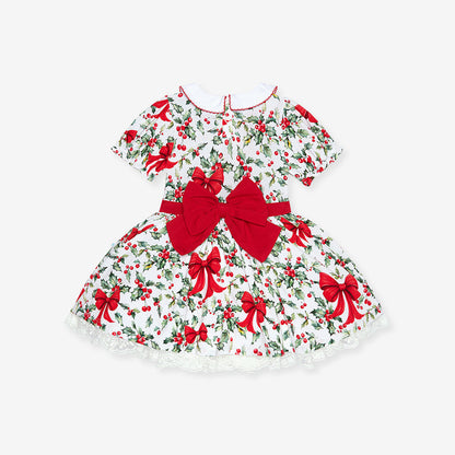 Happy Holly-days Ruffled Petticoat Bodysuit Dress