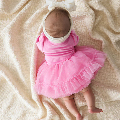 Sweet Nutcracker Velour Petticoat Bodysuit Dress