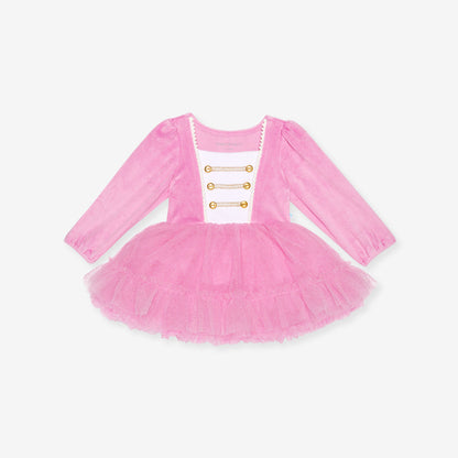Sweet Nutcracker Velour Petticoat Bodysuit Dress
