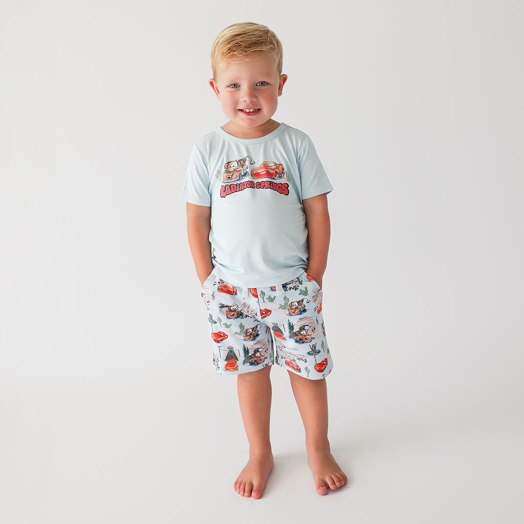 Disney Pixar Cars Rte 66 French Terry Shorts