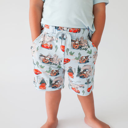 Disney Pixar Cars Rte 66 French Terry Shorts