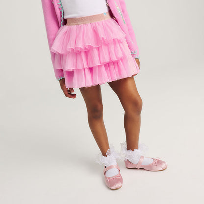Cruisin' Pink Chiffon Organza Tiered Skirt