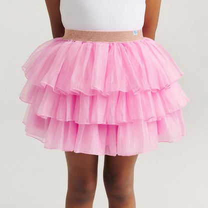 Cruisin' Pink Chiffon Organza Tiered Skirt