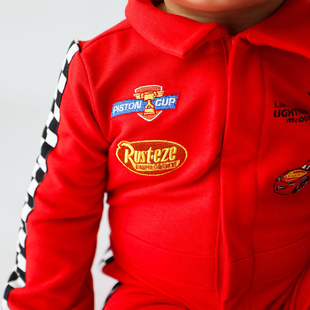 Disney Racing Red Fleece Racing Jumpsuit