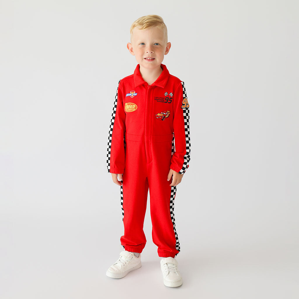 Disney Racing Red Fleece Racing Jumpsuit