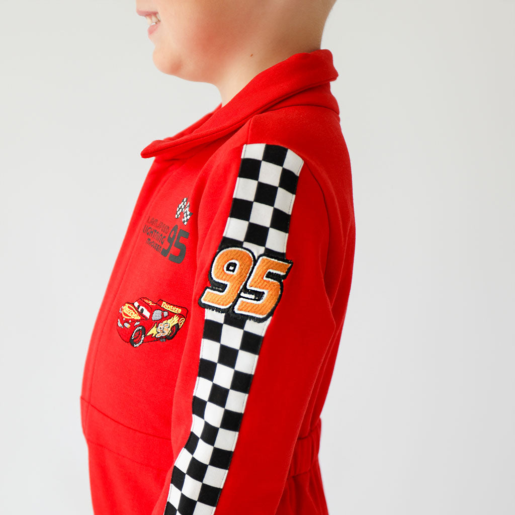 Disney Racing Red Fleece Racing Jumpsuit
