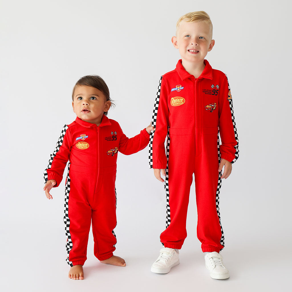 Disney Racing Red Fleece Racing Jumpsuit