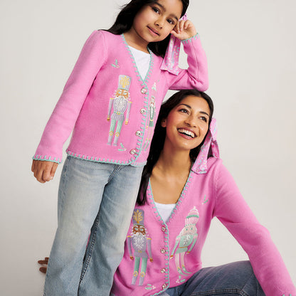 Sweet Nutcracker Whipstitch Sweater Cardigan