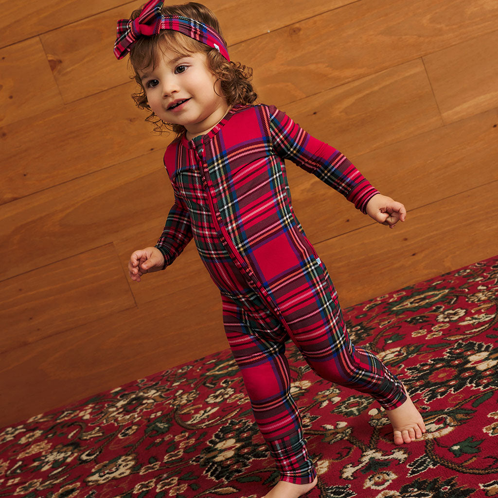 Red Tartan Plaid Convertible One Piece