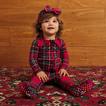 Red Tartan Plaid Convertible One Piece