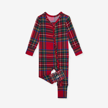 Red Tartan Plaid Convertible One Piece