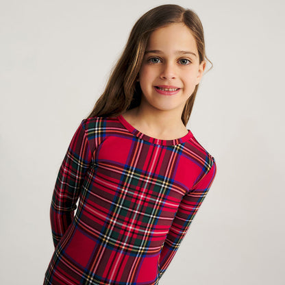Red Tartan Plaid Classic Pajama Set