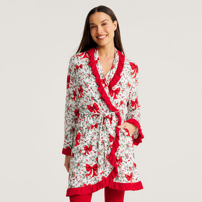 Happy Holly-days Women's Ruffled Luxe Robe