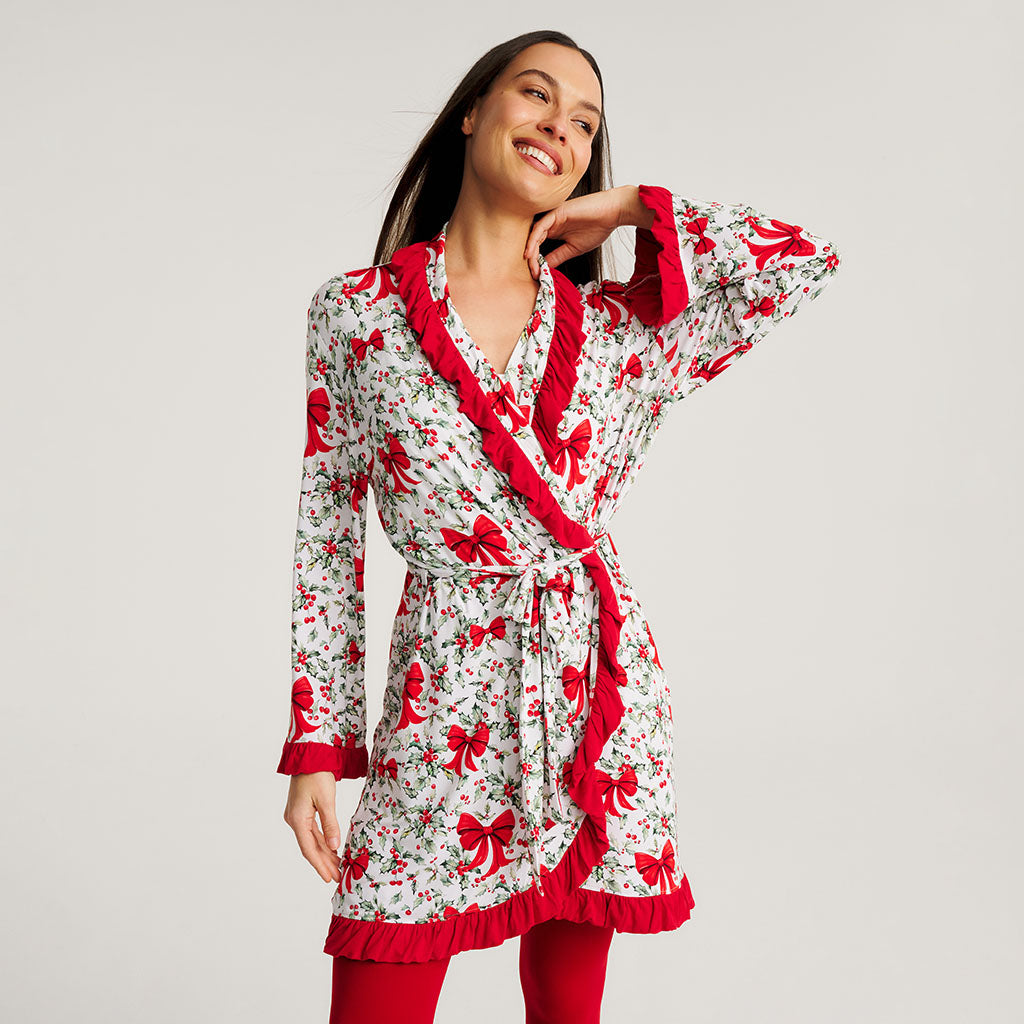 Happy Holly-days Women's Ruffled Luxe Robe